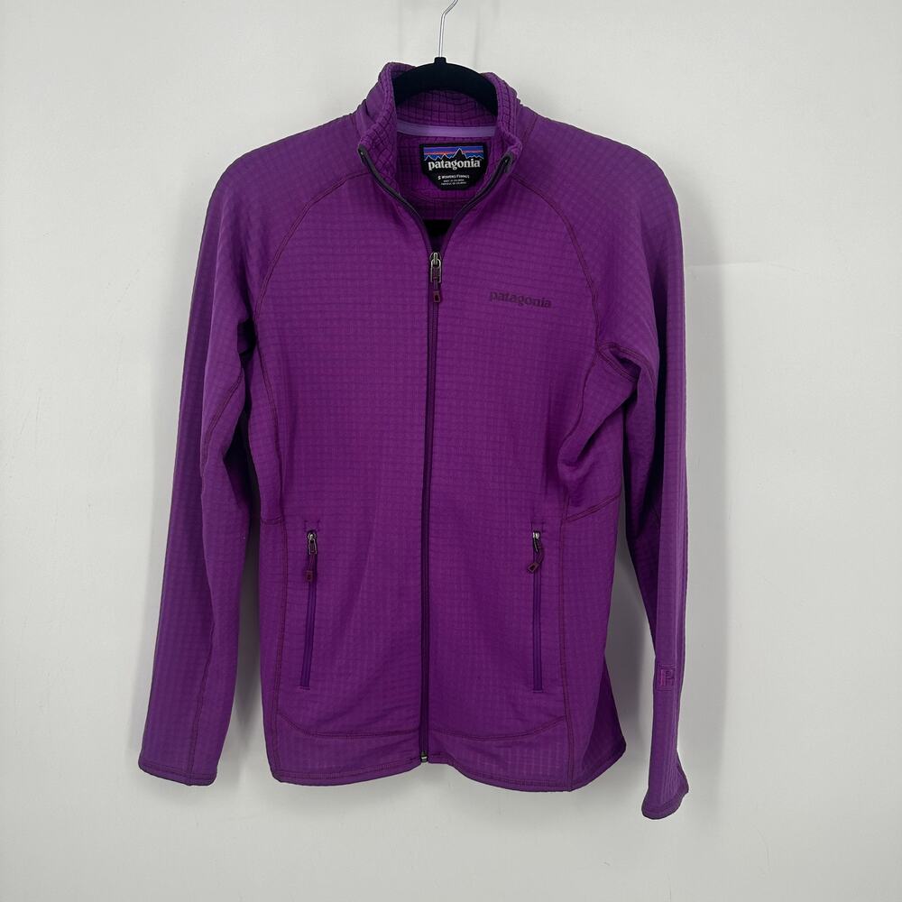 Patagonia women’s R1 Full-Zip Jacket medium ikat purple polartec power grid